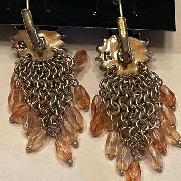 LC Lauren Conrad Chandelier champagne colour earrings - Picture 6 of 6
